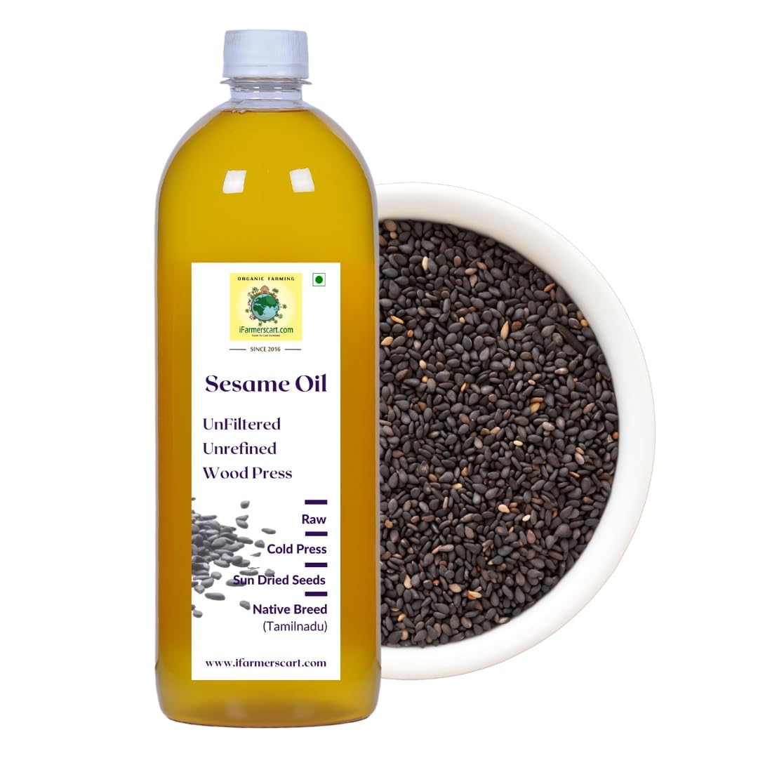iFarmerscart Wood Pressed Sesame/Gingelly Oil | Pure & Versatile | Ideal for Cooking Hair & Skin Care Oil Pulling and Massage Real Essence of Grade A Native Seeds Of Tamilnadu (2L) (B0CR43HMNS) Amazon Price History, Amazon Price Tracker