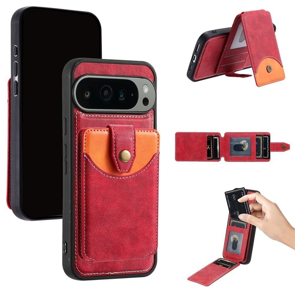 Generic Étui compatible avec Redmi Note 11 4G (couleur : noir) Portefeuille Poche pour carte en cuir Étui à rabat magnétique