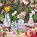 Set of 20 Glass Bud Vases,Small Clear Vases,Wedding Centerpiece Table Decorations,Clear Vintage Embossed Mini Vases,Flower Arrangements in for Party or Home Decor