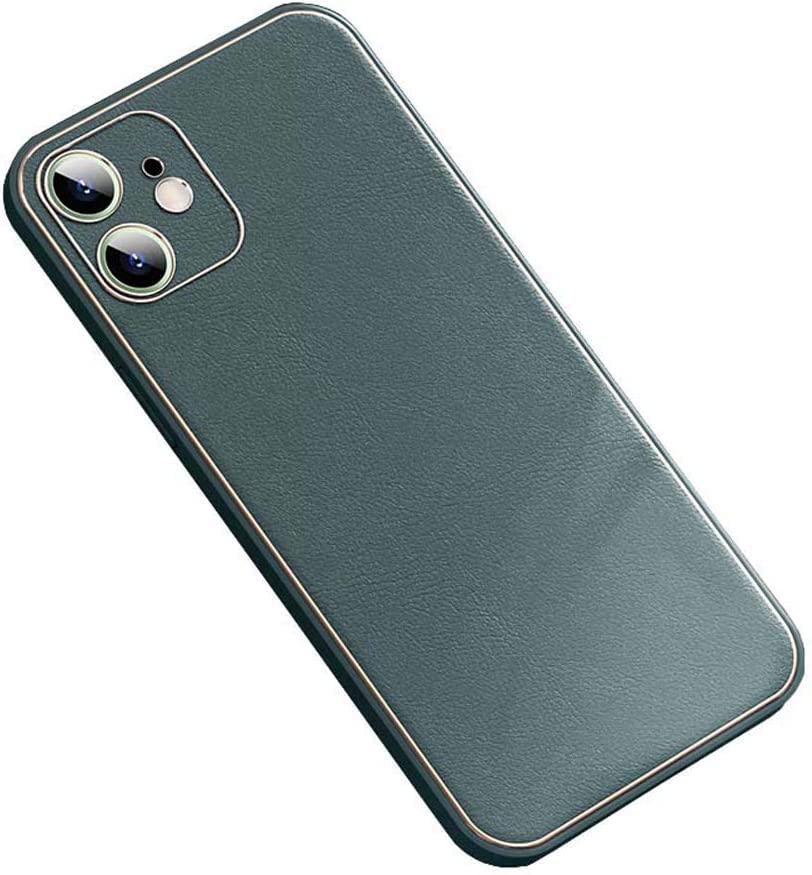 Coque cuir iPhone 12 protection ultra-mince antichoc 6,1 pouces