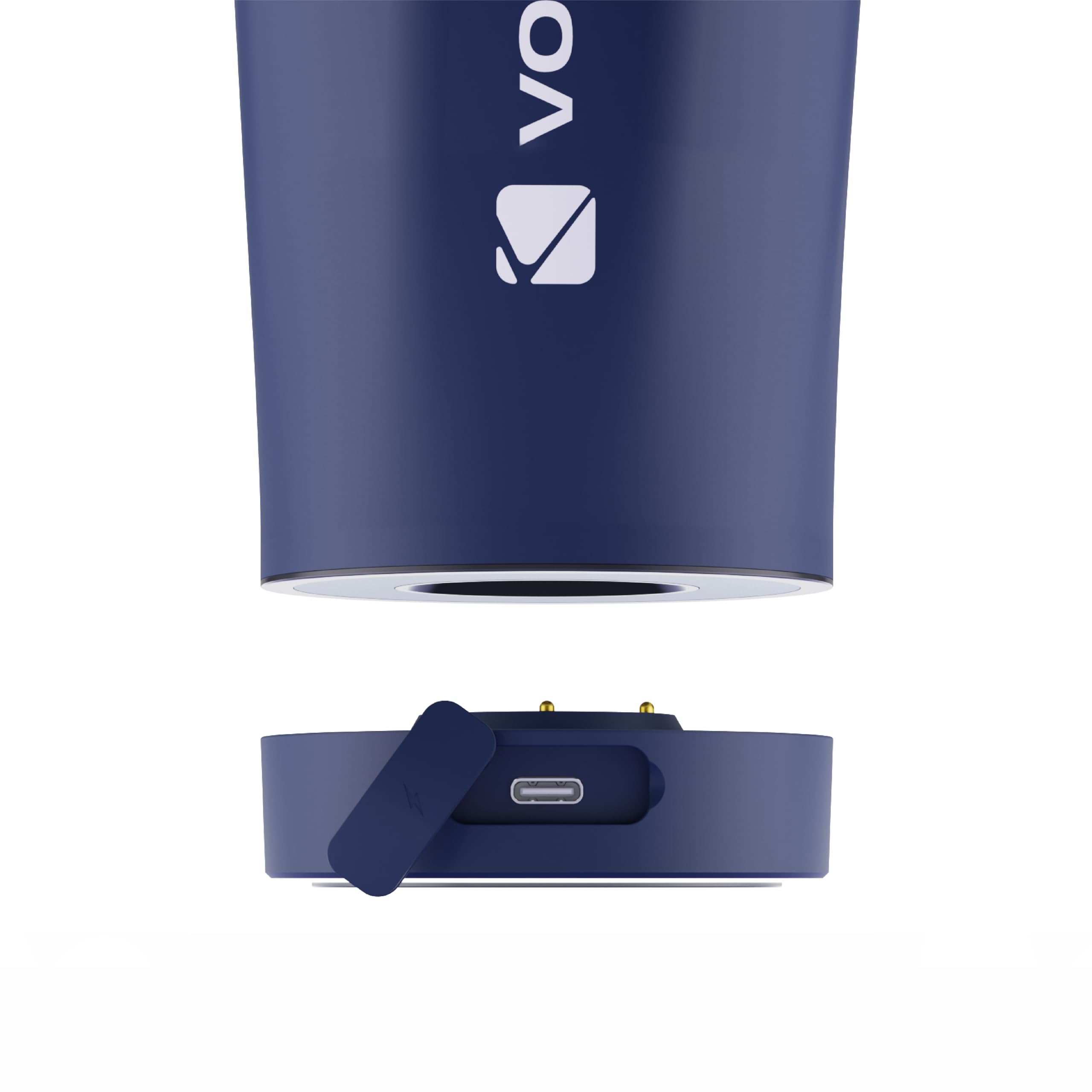 VOLTRX ChillMix Shaker Butelka Izolowana ze Stali Nierdzewnej - USB C Ładowalny Elektryczny Mikser do Koktajli Proteinowych, Shakery do Koktajli Białkowych i Suplementów Odżywczych, Chrome Steel