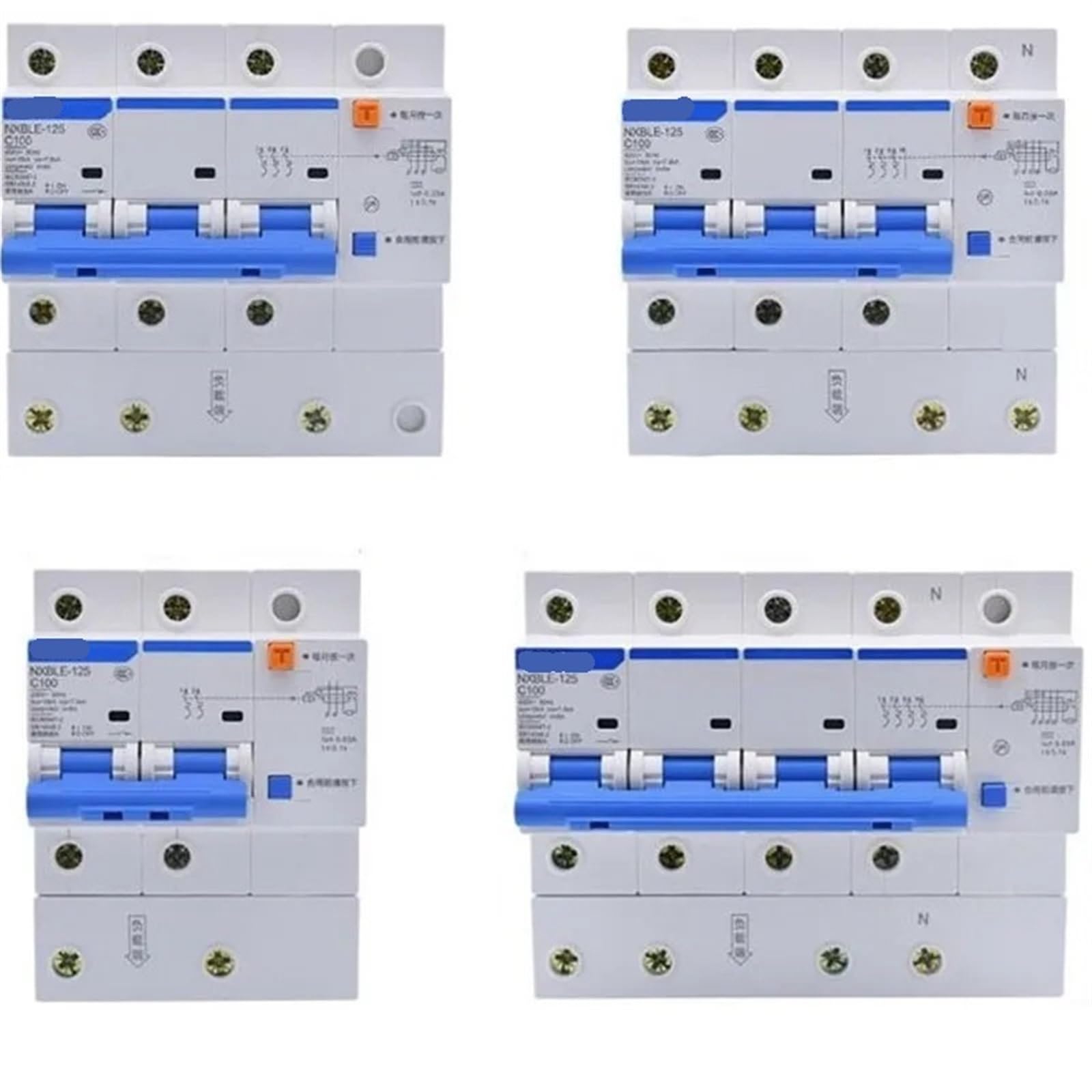 Disjoncteur à courant résiduel NXBLE 3P+N 100A pour tableau électrique