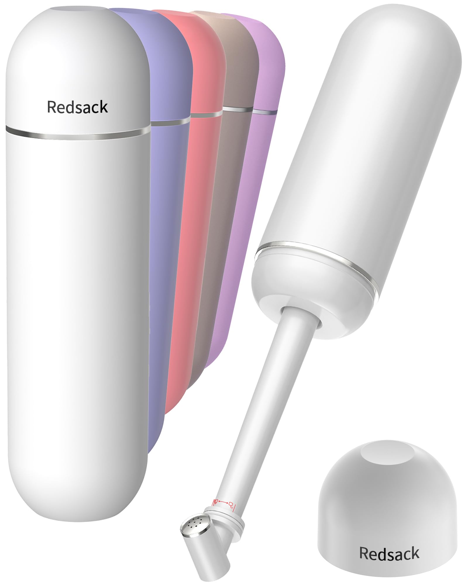 Portable Travel Bidet for Women & Men, Camping Manual Squeeze Sprayer, Leak-Proof Handheld High Pressure Water Sprayer with Storage, Postpartum Care for Feminine Hygiene (White)