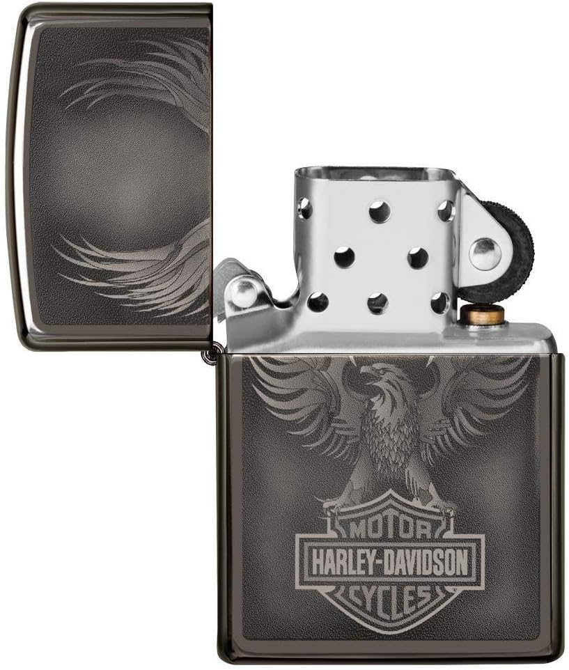 Zippo Harley-Davidson Eagle Wings Pocket Lighter Black