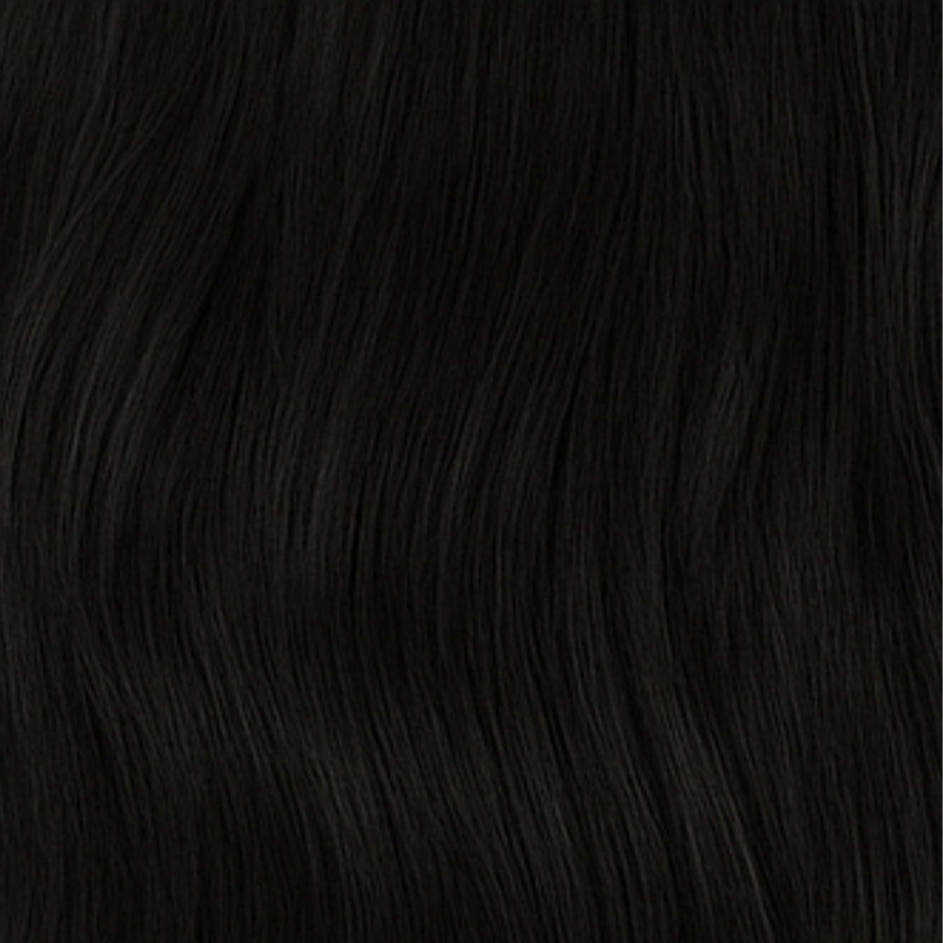 Schwarz (1) - Bonding Extensions 60cm, Flat-Tip, Premium Echthaar, Remy Hair, Double Drawn,
