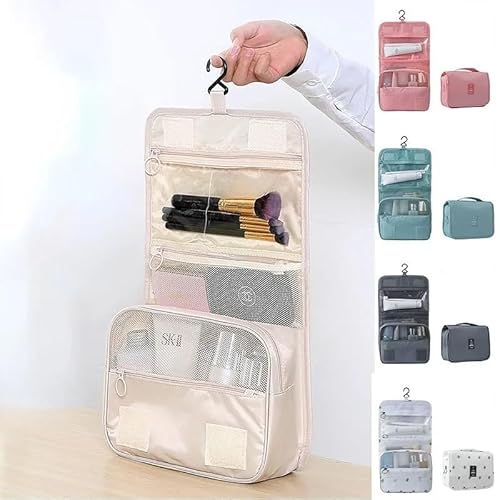 Necessaire de viagem para pendurar resistente à água, bolsa organizadora de maquiagem, bolsa de cosm