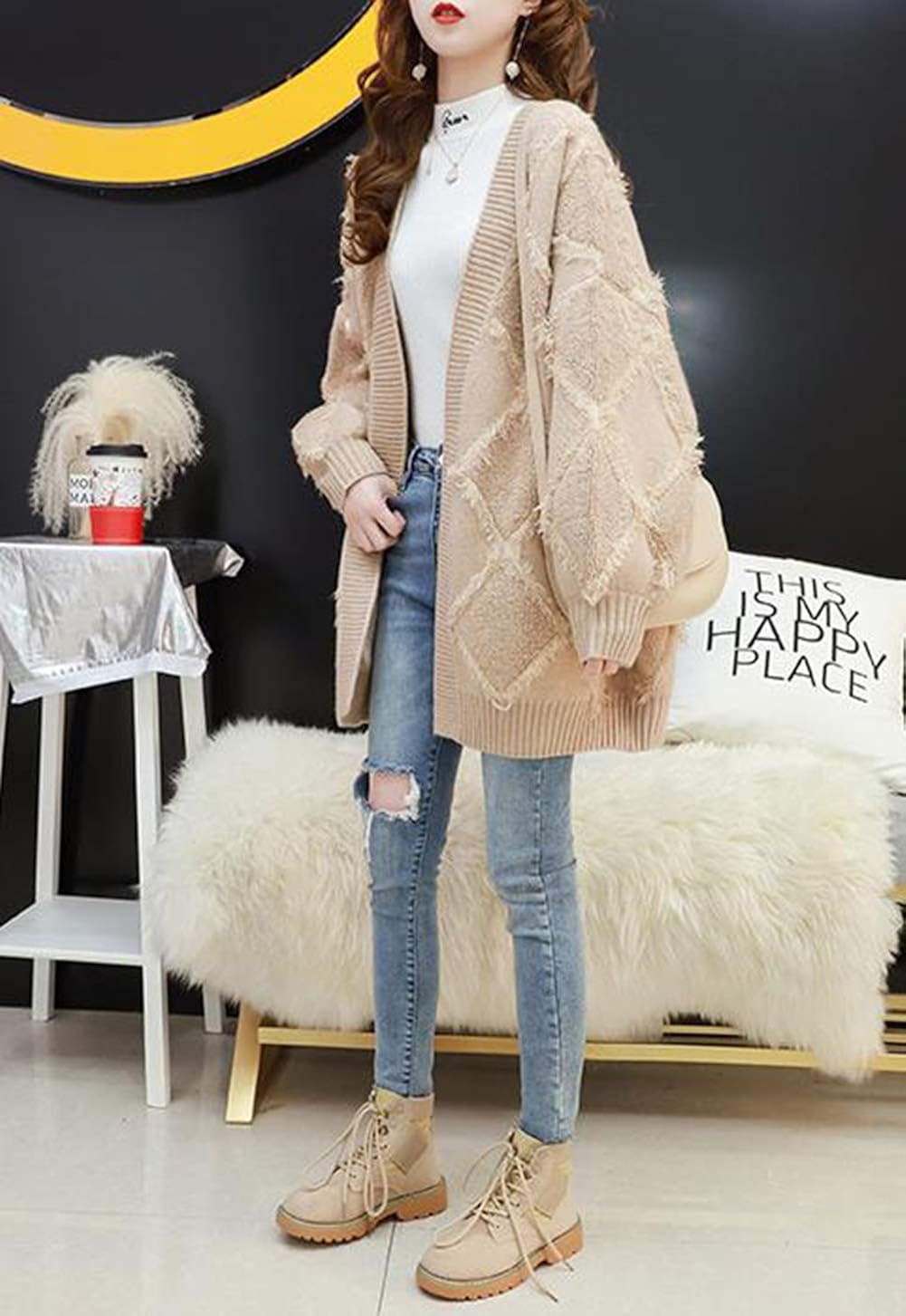 人気ブランド Aozuoカーディガン レディース ゆったり ニット セーター コーディガン 綿 柔らかいボリュームスリーブ vネック アウター トップス ふんわり もこもこ カーディガン 韓国風 秋コート Gts Com Pe 人気ブランド Aozuoカーディガン レディース ゆったり ニット セーター コーディガン 綿 柔らかいボリュームスリーブ vネック アウター トップス ふんわり もこもこ カーディガン 韓国風 秋コート Gts Com Pe