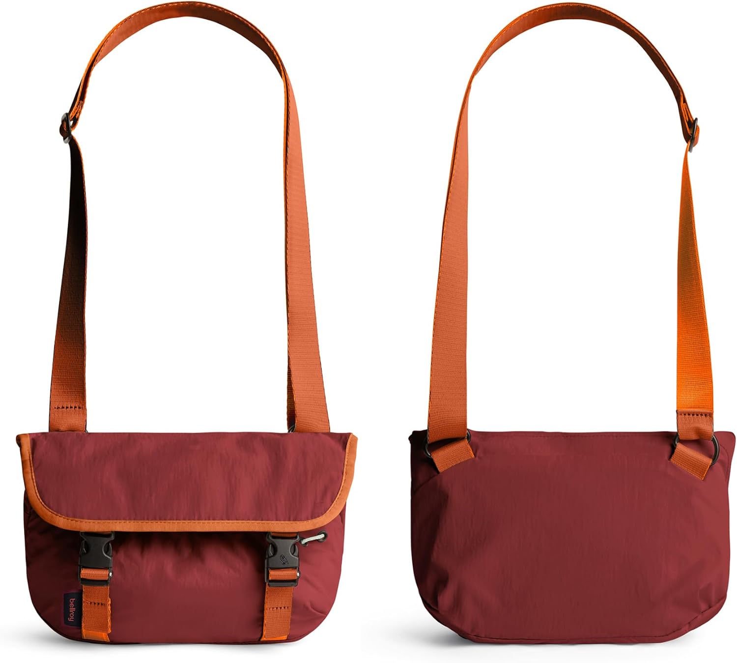 Bellroy Cinch Mini Messenger (6 liter lightweight, compact shoulder bag, water-resistant fabric, effortless organization) - Crimson