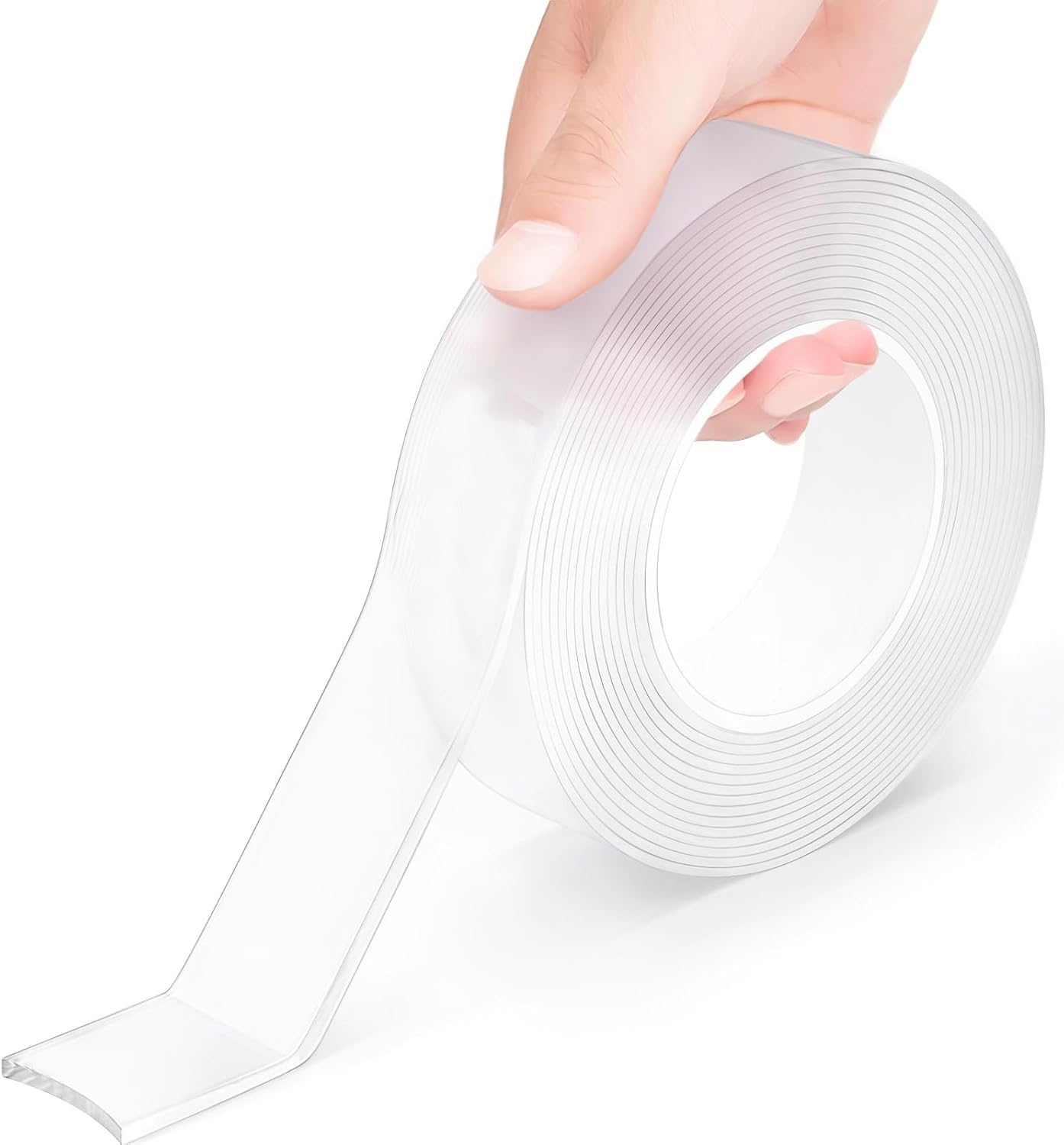 Nano Adhesive Tape, 16.5FT Double Sided Tape Heavy Duty for Walls, No Residue Removable Mounting Tape, Extra Large Picture Hanging Strips for Posters, Canvas, Decals, Tiles, Rugs (16.5 Feet)