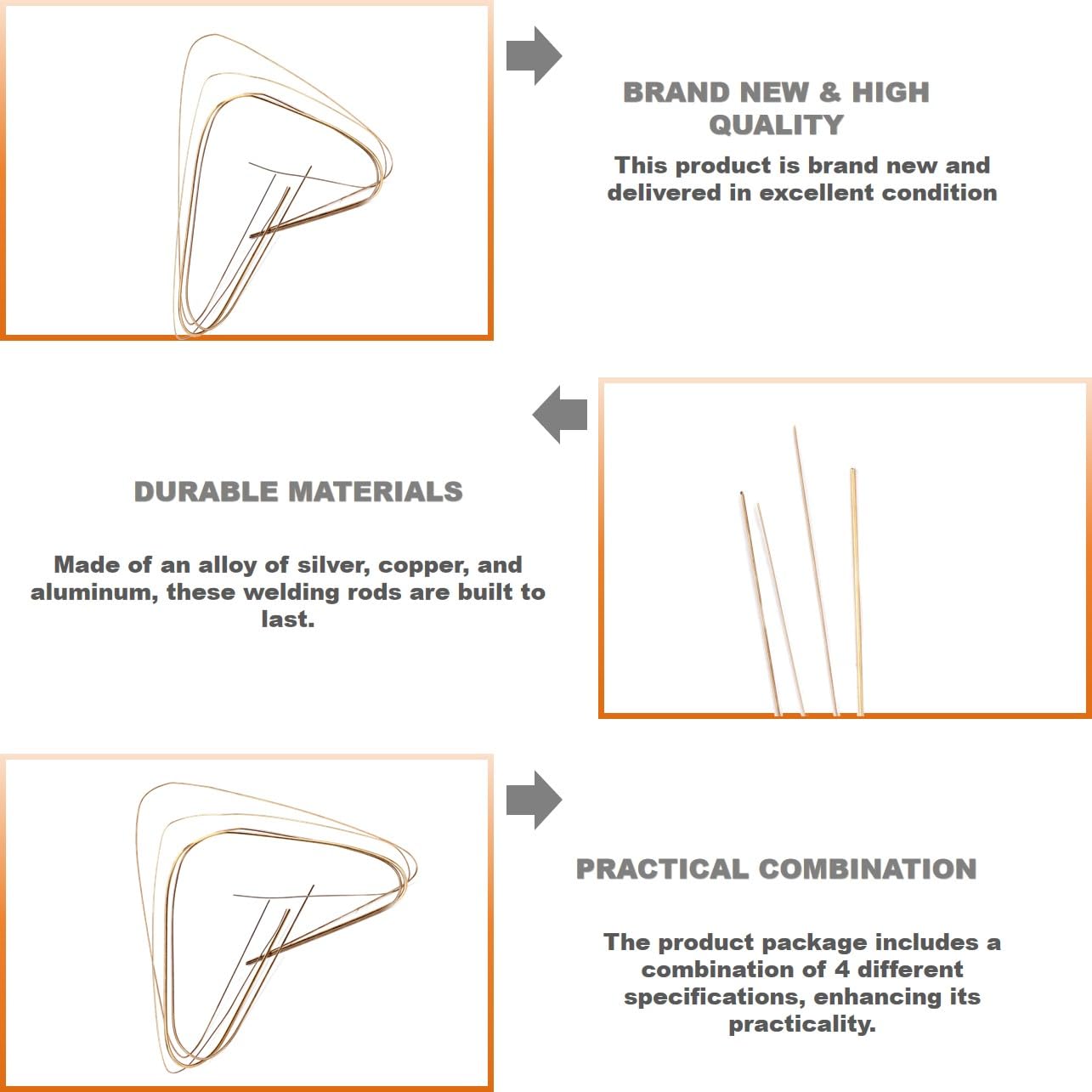 Copper Welding Wire,Flexible Welding Wire Silver Welding Rods Leaded Solder Gold,Wire Flexibility Jewelry Welding Wire Gold Solder for Jewellery for Jewelry Making - Image 3