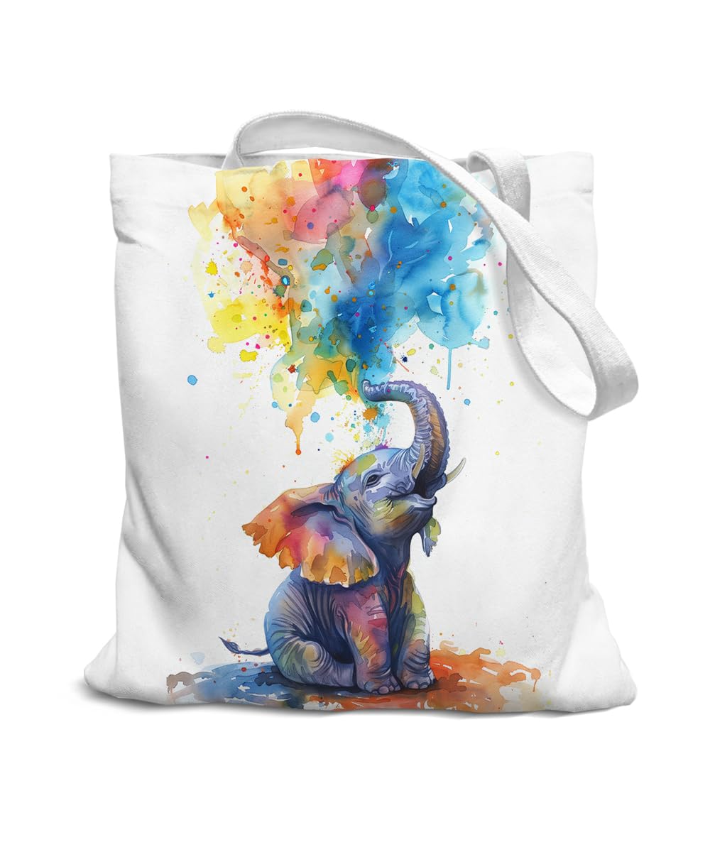 SZERE Animal Canvas Tote Bag for Women Teen Girls Gifts Cute Small Travel Work Tote Bags Reusable Grocery Bags Shoulder Bag