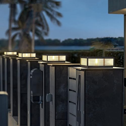Miniatura 6 de Luz de poste para exteriores de 12 x 12 pulgadas, luz de columna, lámpara de columna con cable de 110-240 V (12-36 V bombilla de reemplazo), luz de