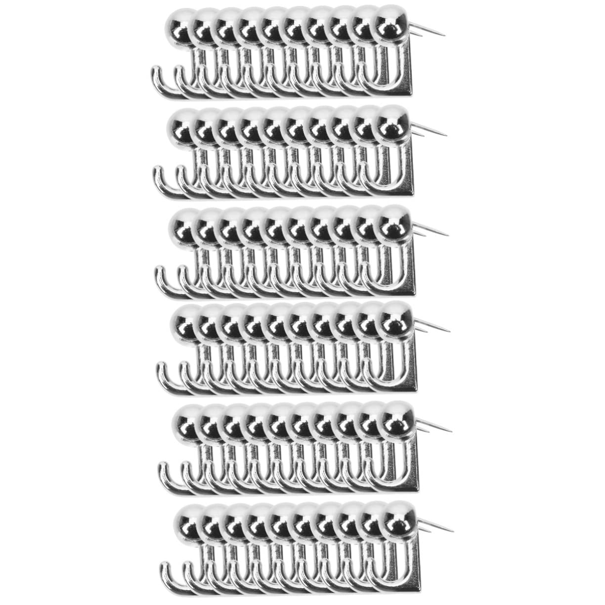 ULTECHNOVO 2 Sets Metall-pinnwandhaken Für Robuste Kleiderbügel Wandaufhänger Aufbewahrungshaken Ohne Loch Bilderaufhänger Pinwand-bilderaufhänger 30 Stück * 2