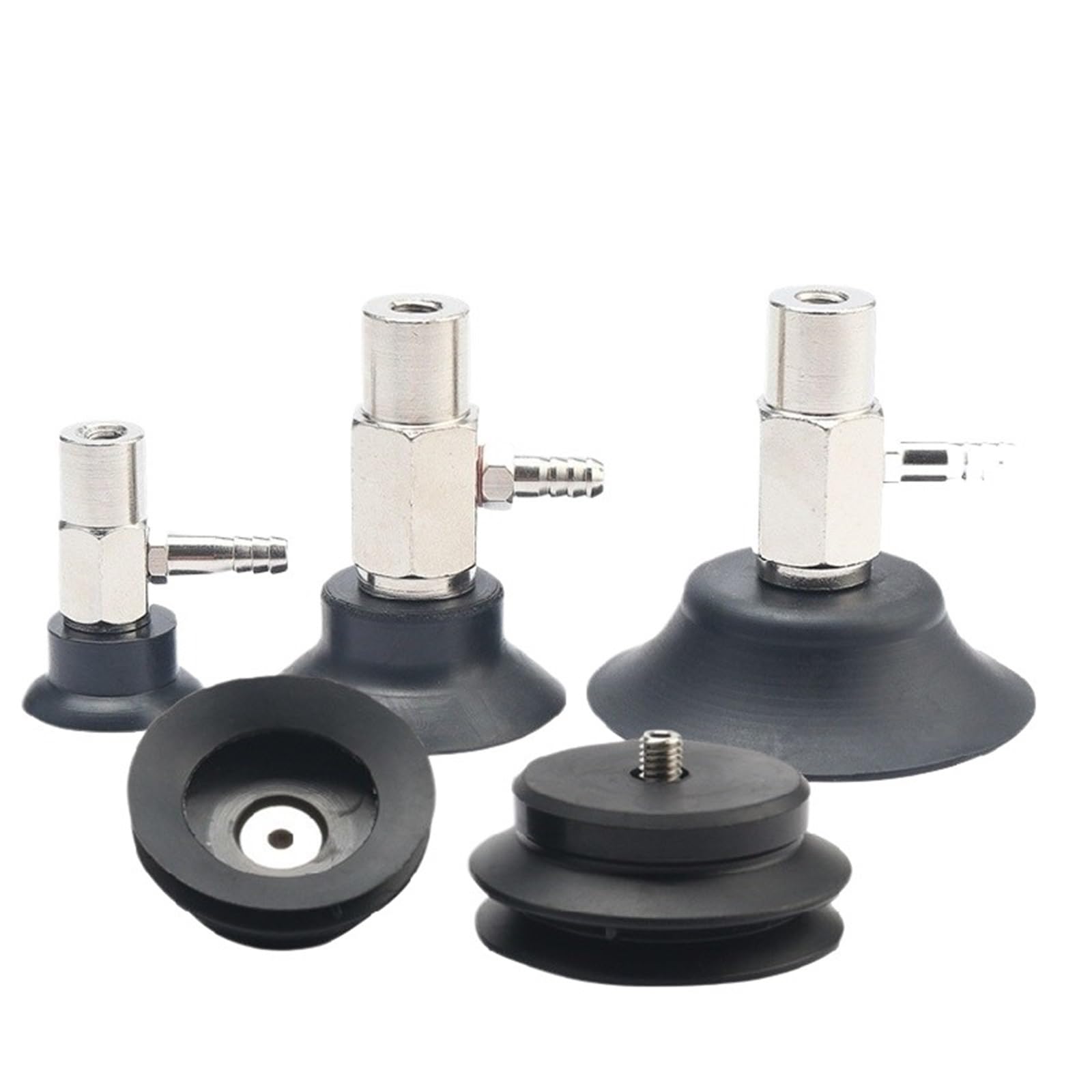 Ventosas industriales para manipulador mecánico PBT-40 con cabezal de vacío negro, 5 uds