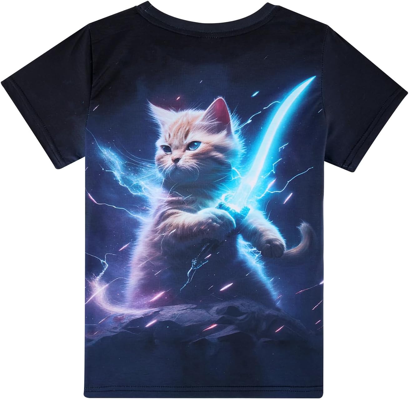 Funnycokid Boys Girls Shirts Graphic T-Shirt Neon Clothes Kids Novelty Youth Short Sleeve Animal Print Tees 4-16 Years - Image 4