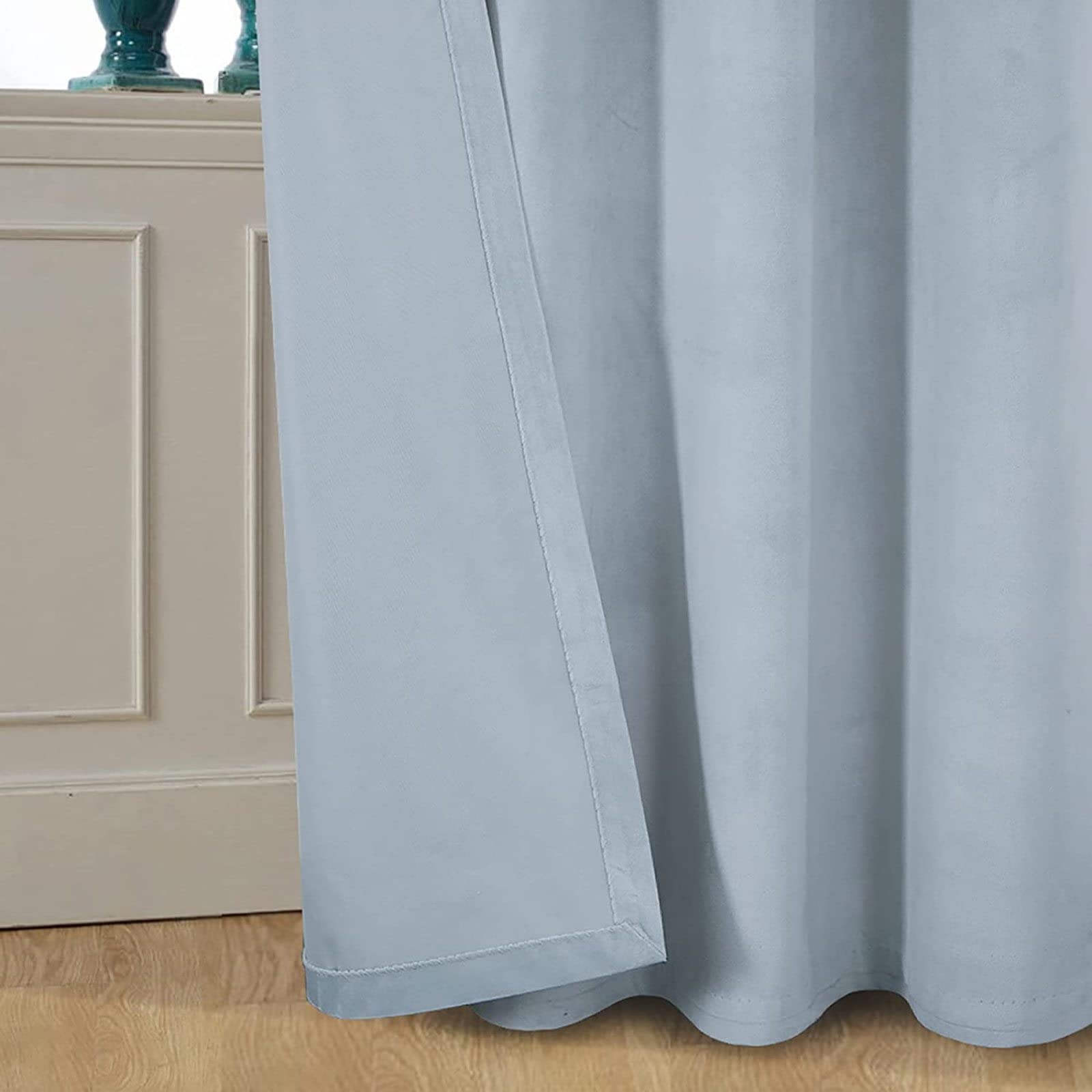 Tenda per finestra oscurante in velluto isolante termico per camera da letto e soggiorno, con occhielli nella parte superiore, 116,8 x 182,9 cm (larghezza x altezza), eleganti tende per efficienza