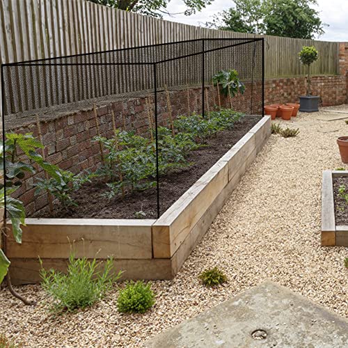 2 Pack Garden Net Barrier,Diy Garden Mesh Netting Fly Bird Net Barrier Heavy Duty Garden Mesh For Protecting Your Skin Plants Vegetables,Black.（10Ft X 13Ft） #TOP4