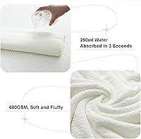 Vista 5 de Juego de 4 toallas de baño de gran tamaño de 35 x 70 pulgadas, toallas de ducha de microfibra extra grandes, texturizadas, ultra suaves