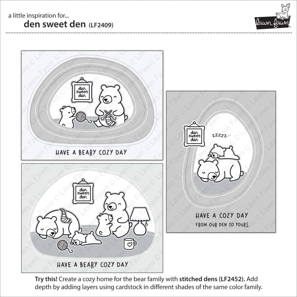 Lawn Fawn Clear Stamps 4"X6"-Den Sweet Den -LF2409 image 4
