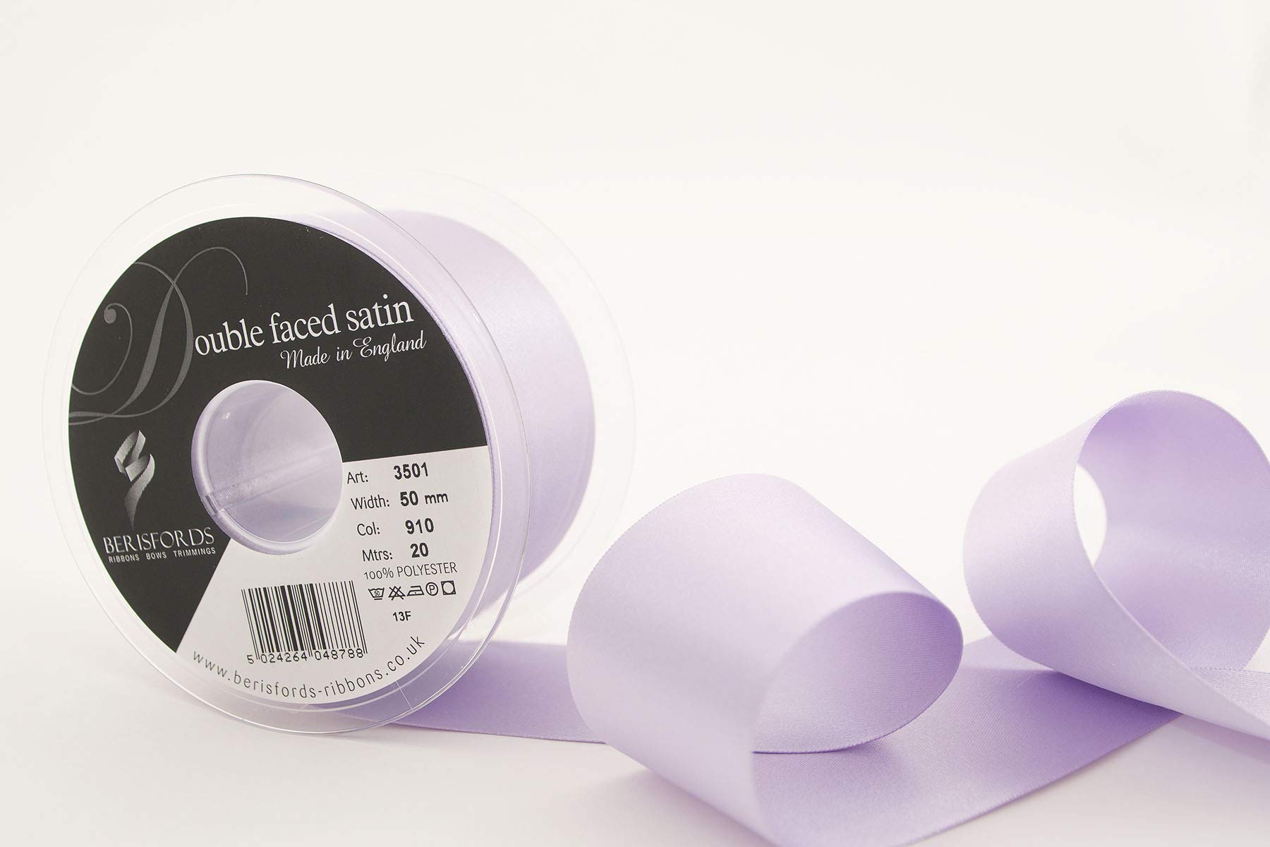 Berisfords 910 Orchid Double Faced Satin Ribbon