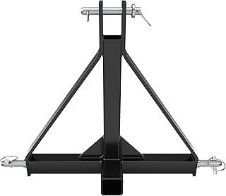ECOTRIC 3 Point 2" Receiver Trailer Hitch Category 1 Tractor Mover Drawbar Hitch Heavy Duty Compatible with Kubota BX LM25H WLM Tractor NorTrac Yanmar Kioti Cat John Deere