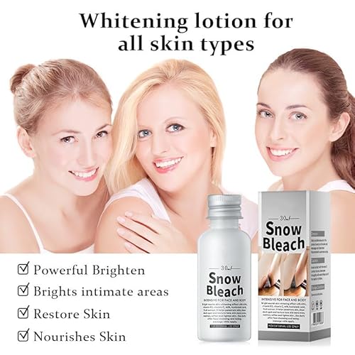 Go Ho Snow Bleach Skin Whitening Cream,Vitamin C Skin Lightening Cream For Intimate Areas And Bleaching,Crema Blanqueadora Para Partes Intimas,Dark Spot Remover For Face,Armpit,Underarm,Elbow,Inner Thigh thumb #4