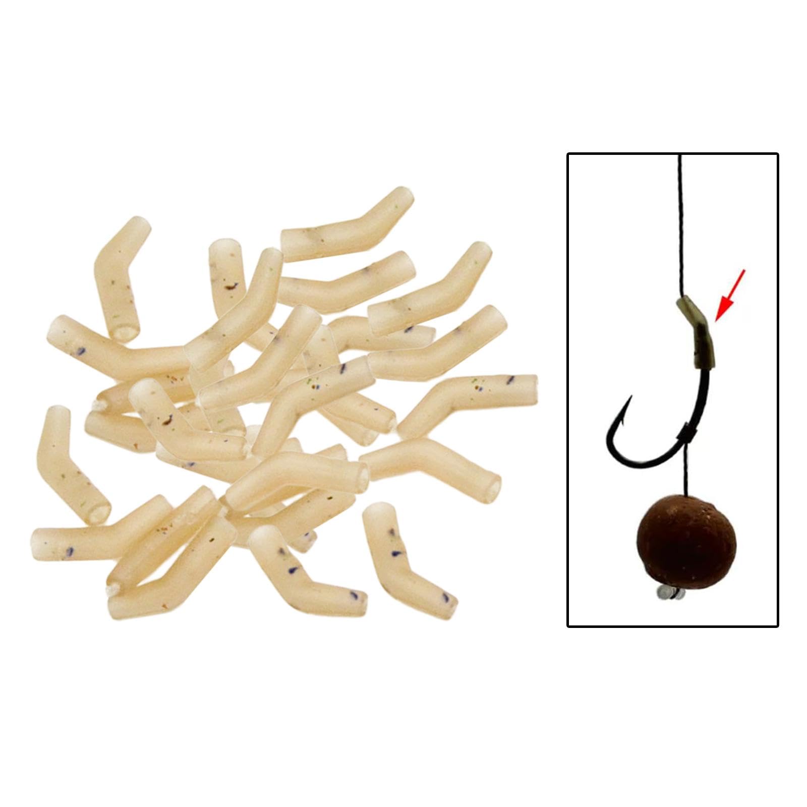 30 Pezzi Manicotti Allineatori Per Amo Da Pesca Alla Carpa – In Gomma, Sostituti Termorestringenti, Misura 11x1.6x2.5 Mm - 3