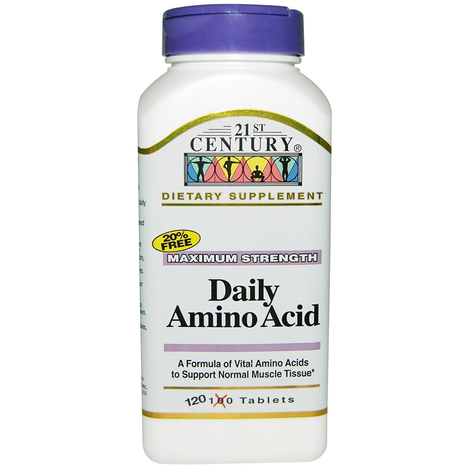 21st Century Daily Amino Acid Maximum Strength, 120 Tablets