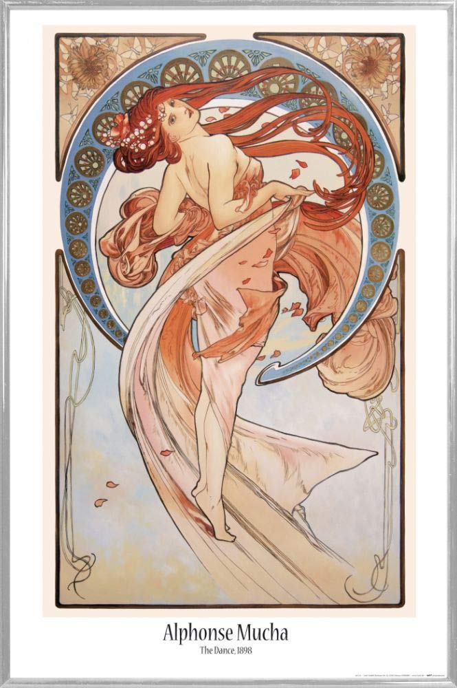 Affiche Alphonse Mucha La Danse 1898 cadre plastique poster mural 91x61