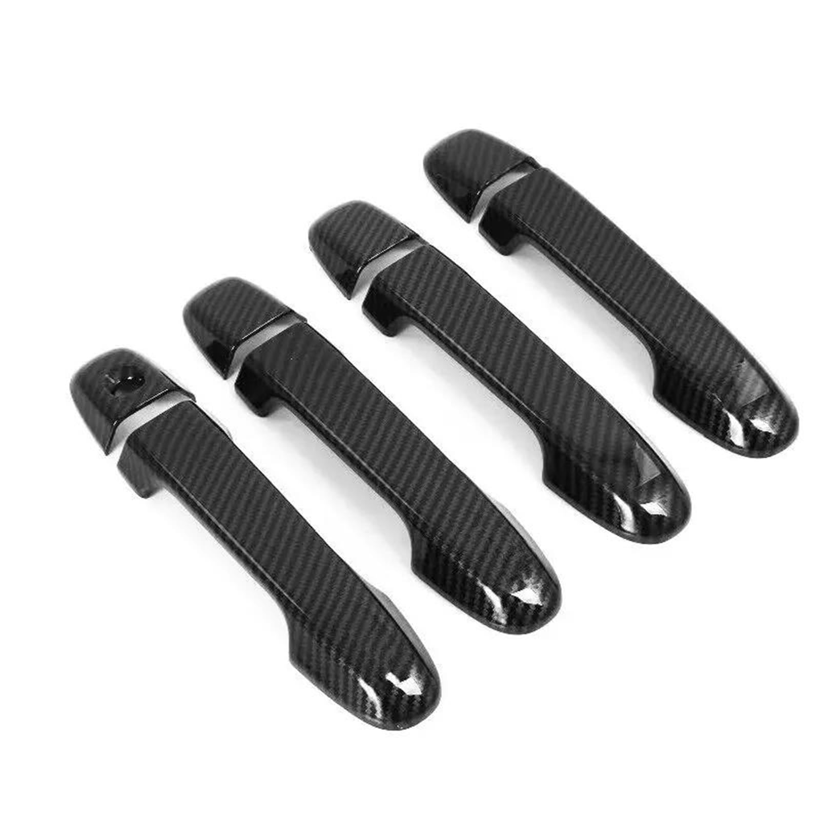 PIWINE Handle Sticker for Camry for XV50 2012-2017 Carbon Fiber Chrome Car Door Handle Cover Trim Sticker Styling Accessories(Carbon Door Handle)