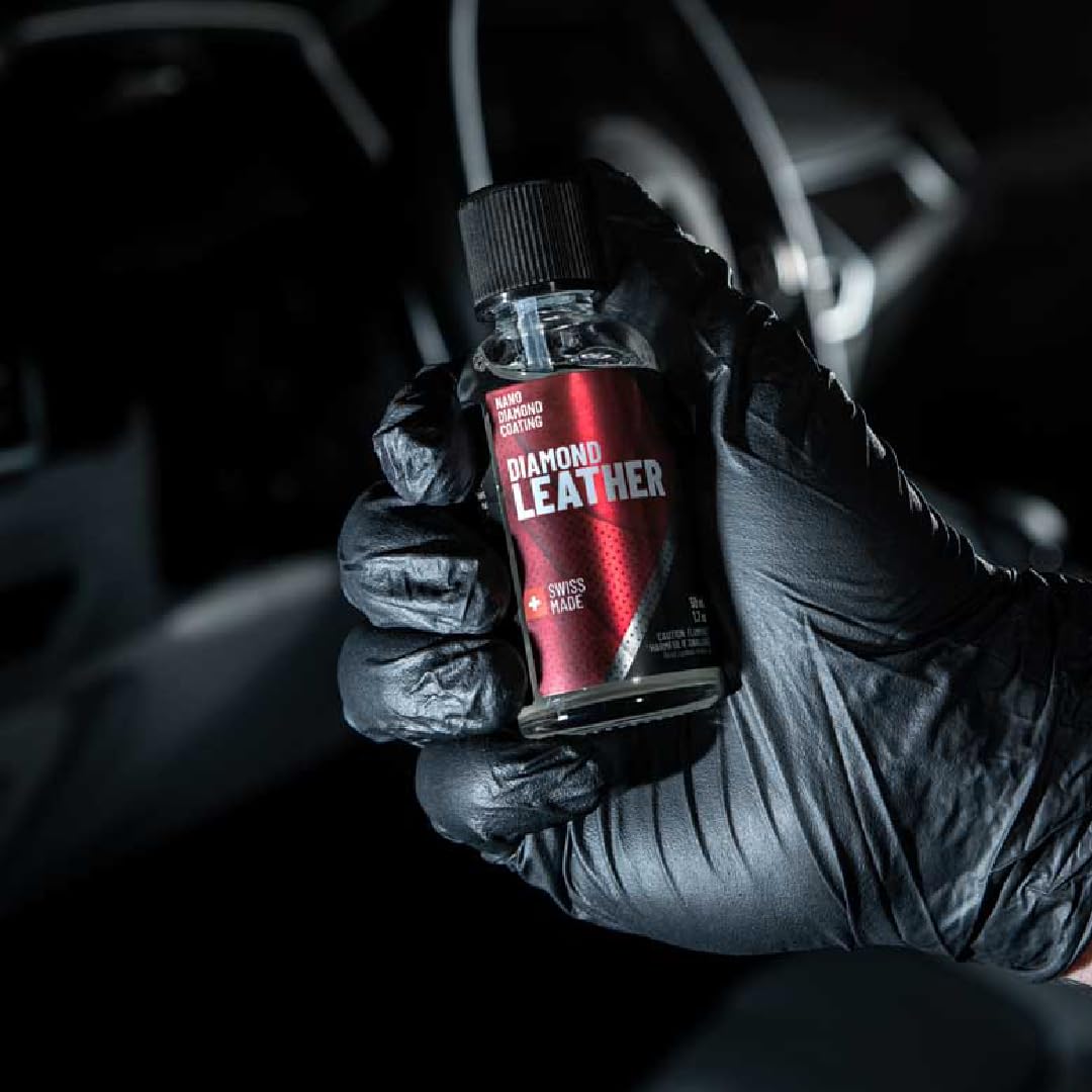 Diamond Leather 50 ml - Cura Interni Auto Coating Trattamento per Pelle Auto, Car Detailing Rivestimento Nanotecnologia Pulizia Sedili dell’Auto Contro Sporco e Grasso - Protezione Fino a 12 Mesi