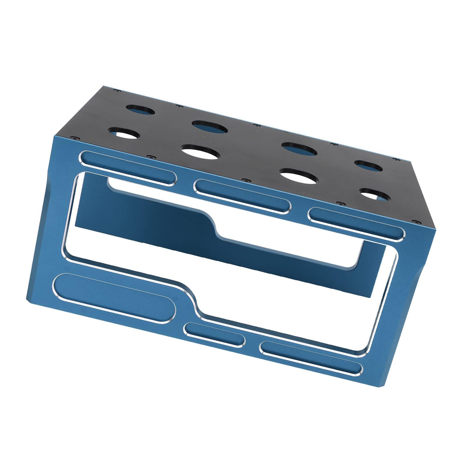 Estación de reparación de automóviles RC Plataforma de ensamblaje de exhibición Soporte de trabajo para automóvil RC Estación de trabajo estable para automóviles modelo 1/10 1/8 (Blue)