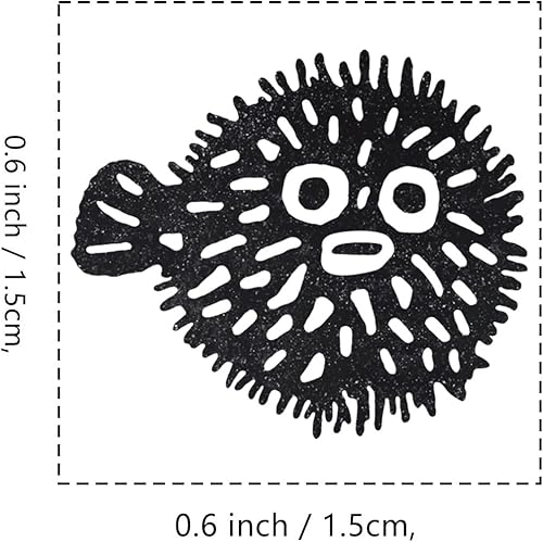 Miniatura 2 de Sello de goma de pez acolchado, mini sello pequeño de 35 pulgadas para álbumes de recortes, planificación de tarjetas