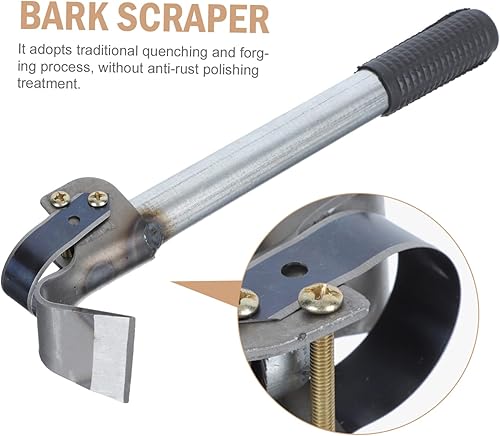 Miniatura 5 de YARNOW Herramienta de descortezado raspador de corteza, herramienta de descortezado, escobilla de mano, herramienta de guadaña, cuchillo de dibujo,