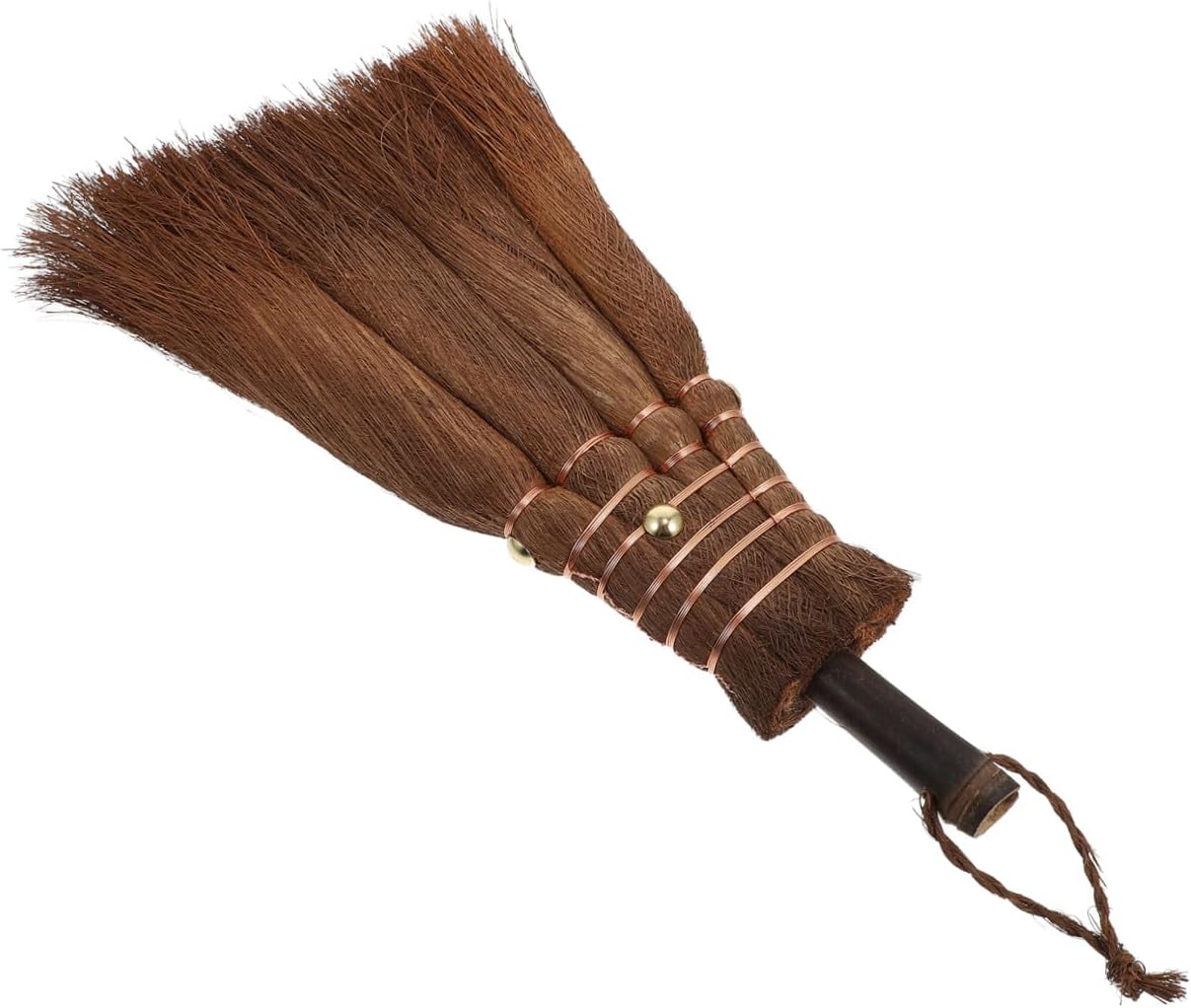 Small Household Broom and Cleaning Brush, Light Brown Mini Hand Broom for Furniture and Desktop, Compact Sweeping Tool for Indoor Home and Office Cleaning
