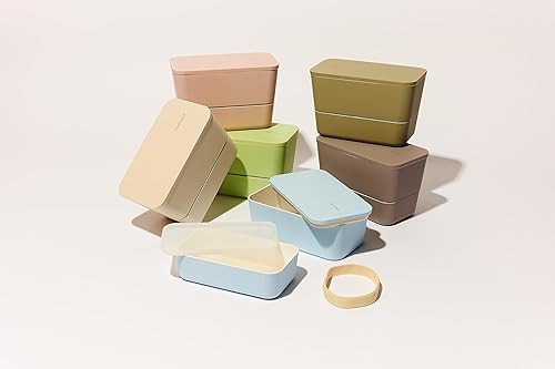 Miniatura 7 de TAKENAKA Lonchera Bento, caja bento plana doble ecológica y sutainable de Japón (piedra gris)