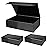 Aimyoo 3 Pack Black Collapsible Gift Box with Magnetic Closure Lids 10.5x7x3 in, Bridesmaid Groomsmen Proposal Box, Medium Rectangle Box for Present Graduation Wedding Storage