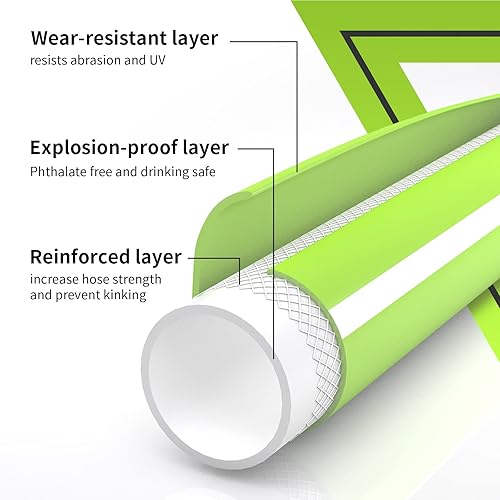 Miniatura 4 de RVMATE Manguera de agua para autocaravana de 15 pies, 58 pulgadas de diámetro interior, sin plomo, sin fugas, manguera de jardín para