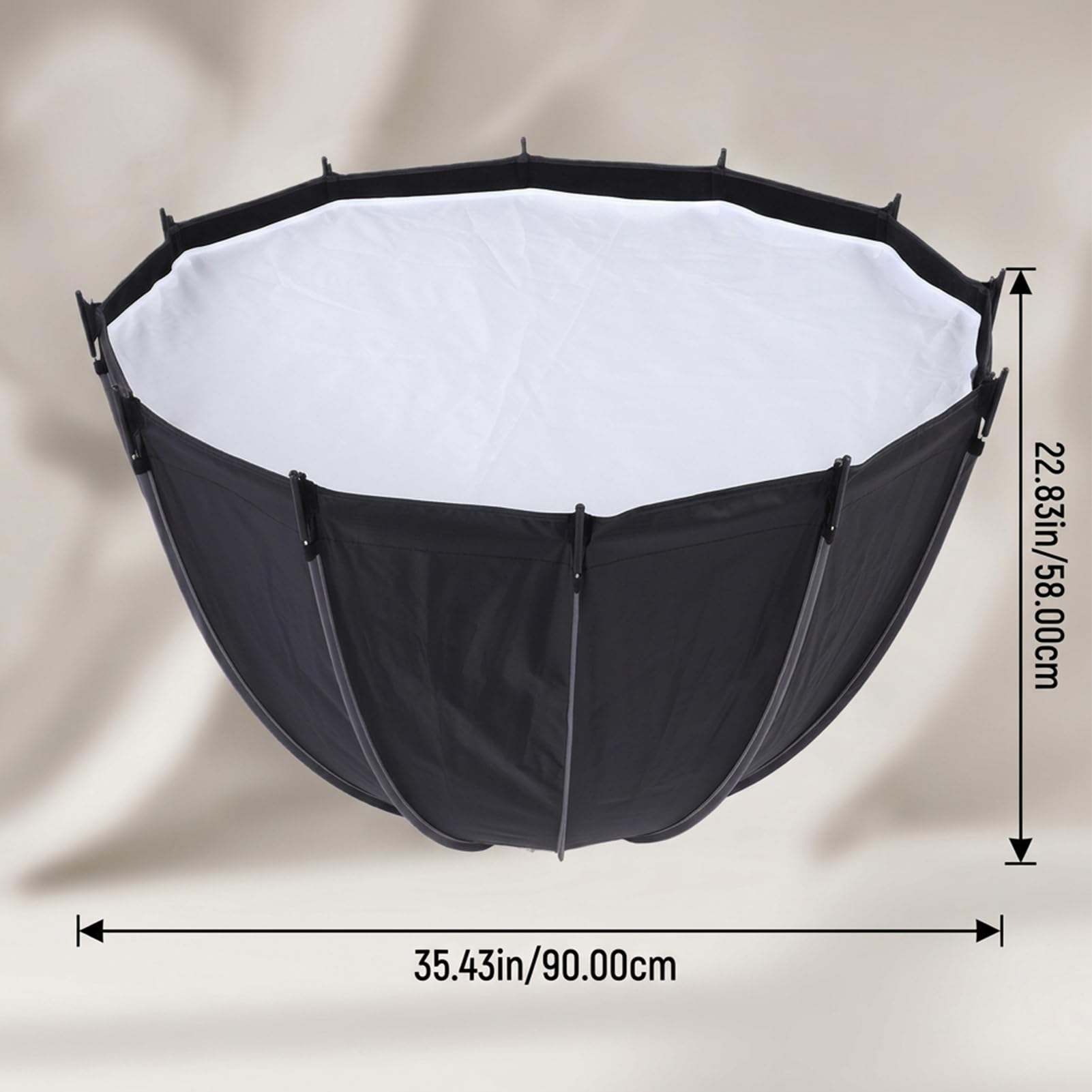 Softbox Paraboliczny 90 Cm z Mocowaniem Bowensa, Miękki Pudło o Głębokości 35,4 Cala z Szybkozamykaczem i Dyfuzorami z Siatki o Strukturze Plastra Miodu do Fotografii Studyjnej
