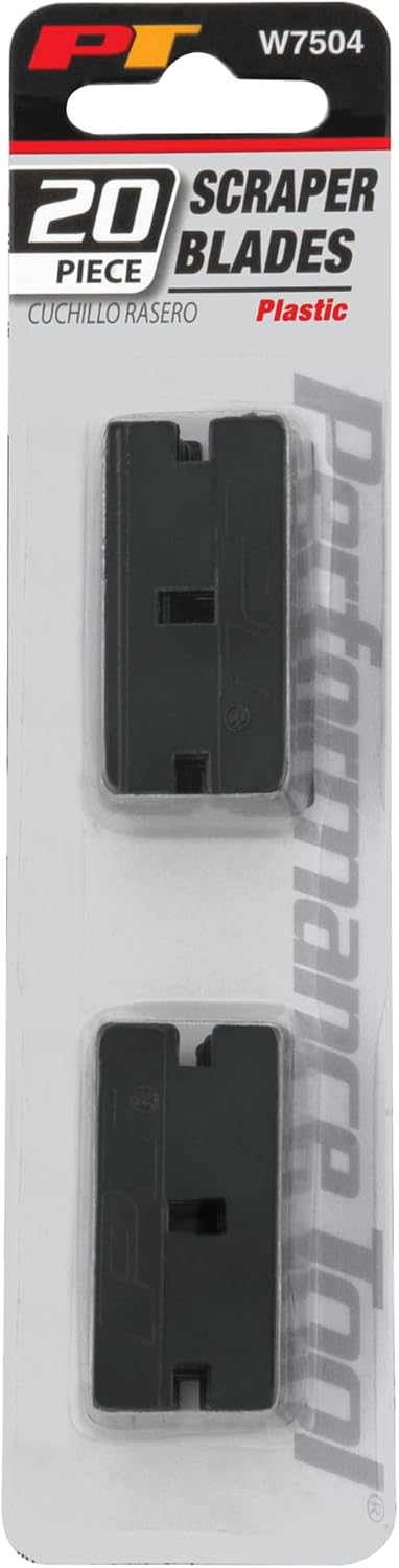 Performance Tool W7504 Polycarbonate Razor Blade Scraper, Ideal for Sensitive Surfaces, Fits Most Standard Scrapers