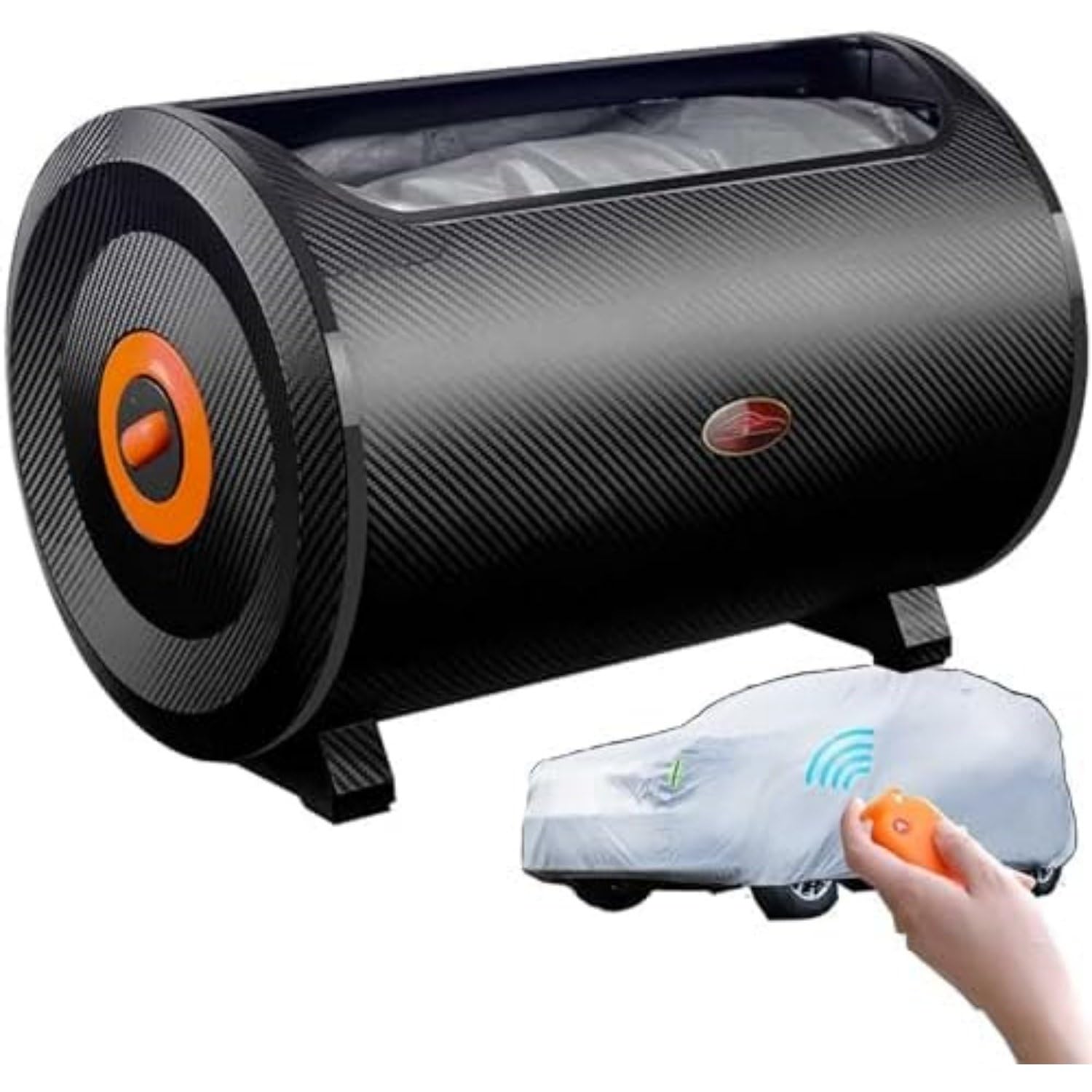 UofZc Smart Automatic Car Cover, App & Remote Dual Control, Auto Retract/Deploy, Waterproof UV Protection for Outdoor Vehicle suv