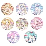 プロジェクトセカイ 缶バッジセット 朝比奈まふゆ 東雲絵名 宵崎奏 暁山瑞希 金属製 軽量 リュック装飾 かわいい おしゃれ ギフト向け 6/8個セット (セット B 8枚入)