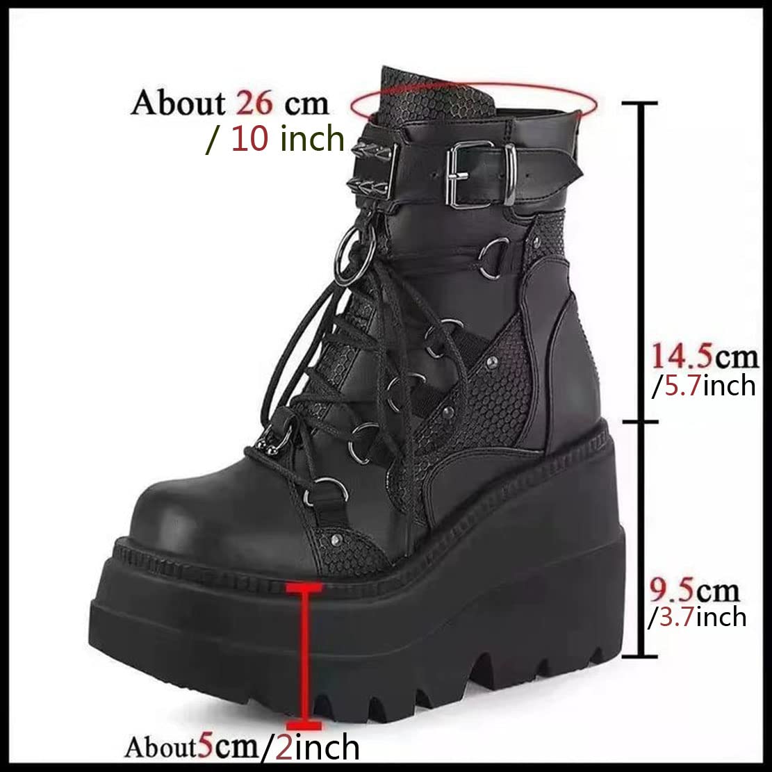 Ulalaza Pombas de vestir de mujeres Mary Jane zapatos Lolita Linda plataforma gótica Doble correa de tobillo Redondeo redondo Pombas de uniformes de tacón Chunky zapatos Perfectos para