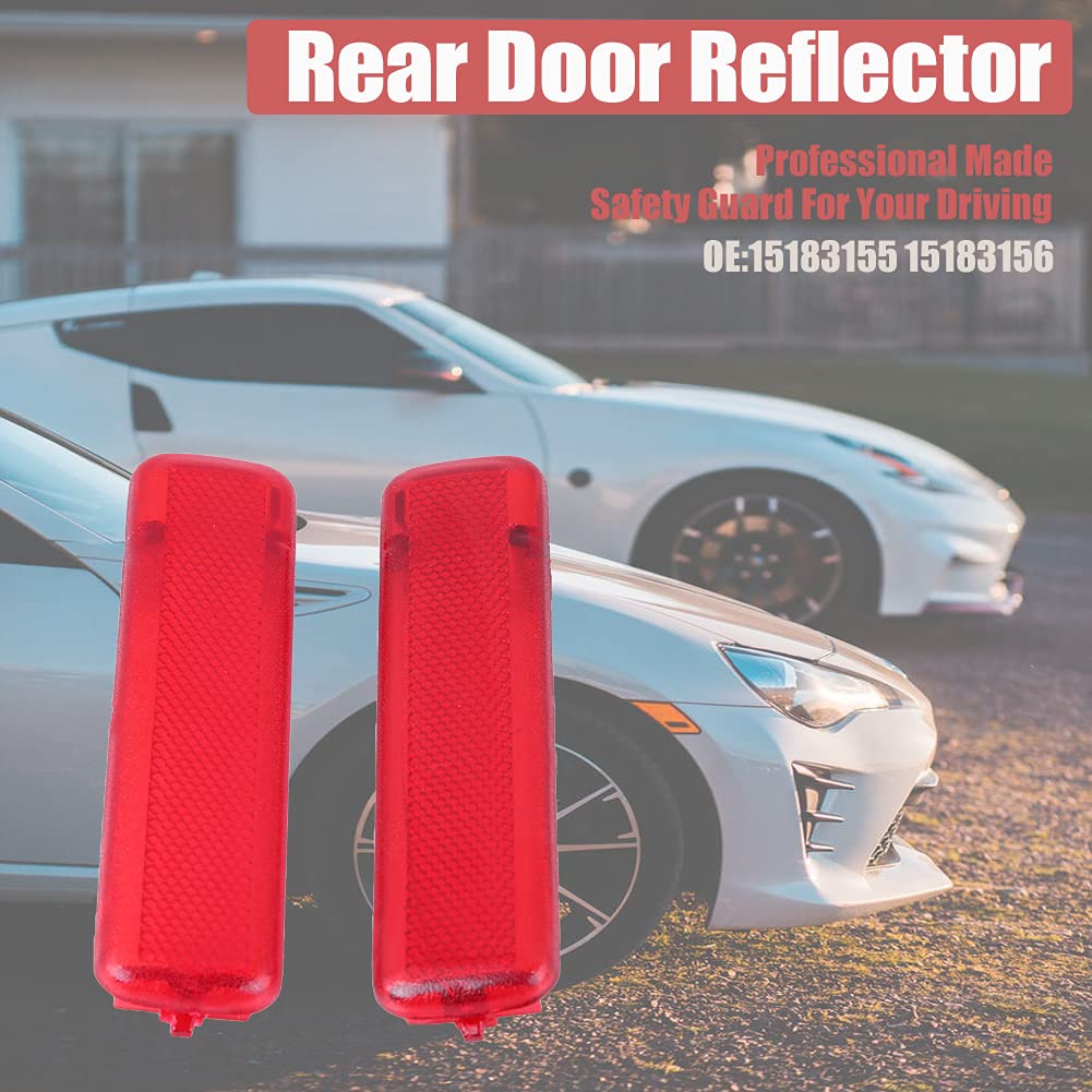 Door Interior Reflector, 1 Pair Door Trim Panel Rear Door Reflector Left Right OE:15183155 15183156