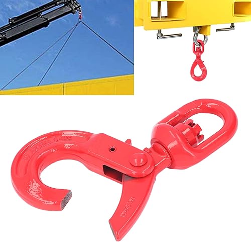 YWBL-WH Ganchos giratorios de alta resistencia autobloqueo gancho giratorio G80 gancho de grúa de acero ganchos giratorios de seguridad para barcos