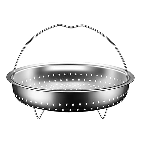 CALANDIS Stainless Steel Steamer Basket Round Steamer Insert for Dumpling Seafood Bun Single Handle | 1 Steamer Basket