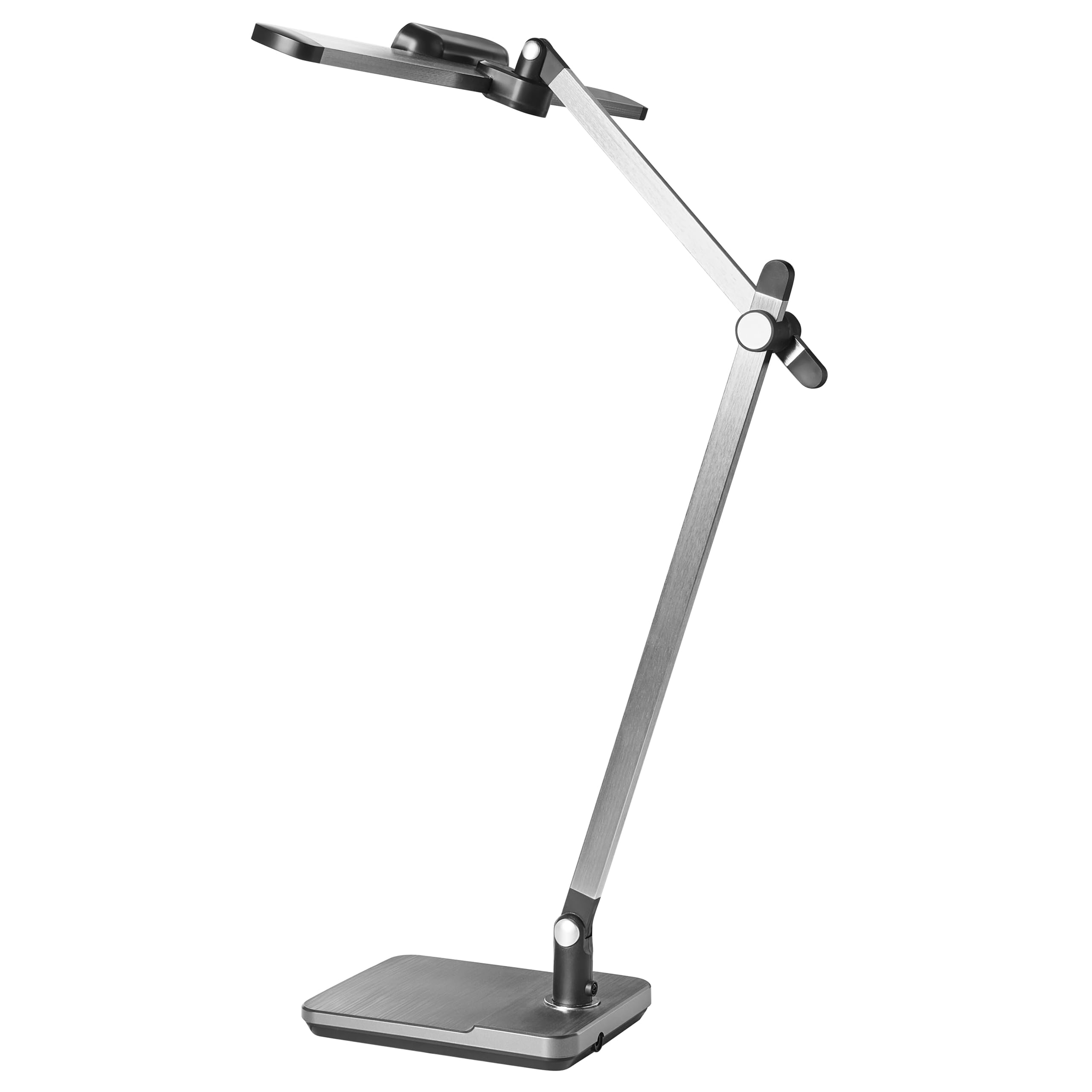 Beliani Schreibtischlampe LED grau verstellbar dimmbar modern für Homeoffice Serpens