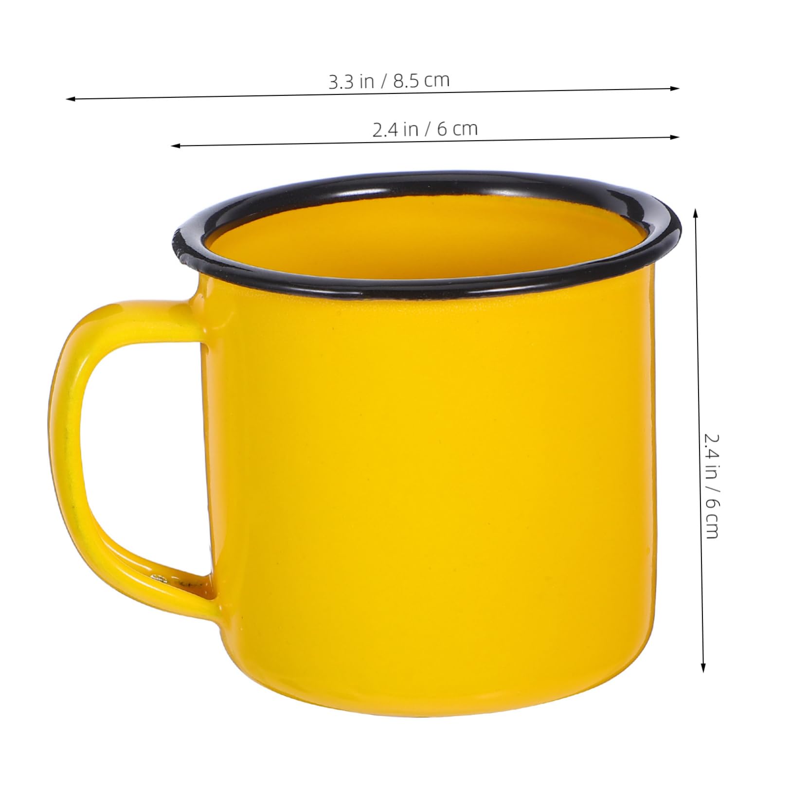 VICASKY 4 Stück Vintage Emaille Trinkbecher aus Emaille Einfache Reinigung Angenehmes Gefühl für Outdoor und Restaurants Stilvolles Retro Design