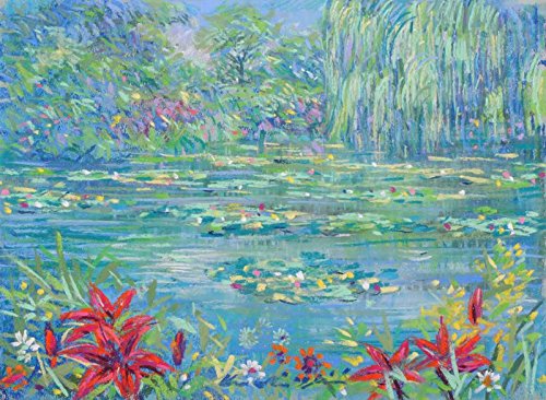 Amazon | モネ 睡蓮 花 絵画 風景画 パステル画 フランス