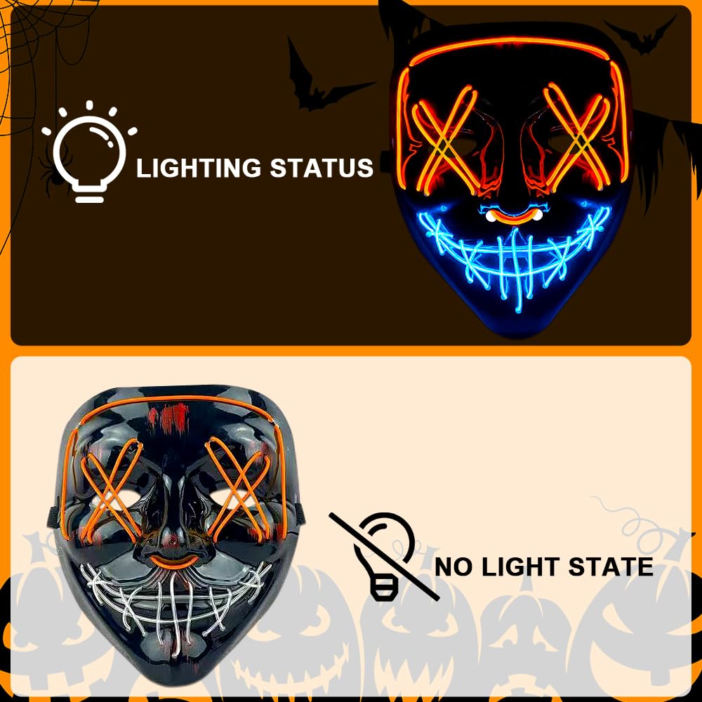 WFKKMEQ LED Halloween Mask - Image 4